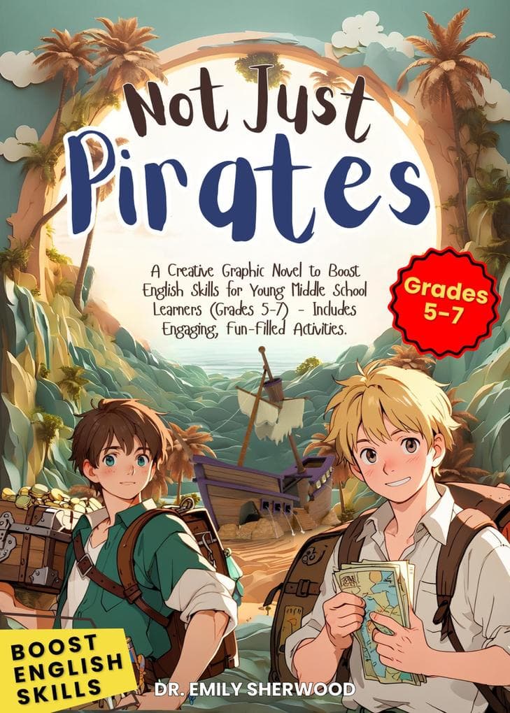 Not Just Pirates: A Creative Graphic Novel to Boost English Skills for Young Middle School Learners, Grades 5-7 - Includes Engaging, Fun-Filled Activities.