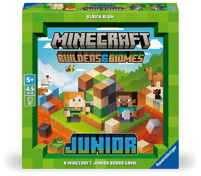 Ravensburger 24615 Minecraft Builders & Biomes Junior - Kooperatives Kinderspiel ab 5 Jahren für 2-4 Personen