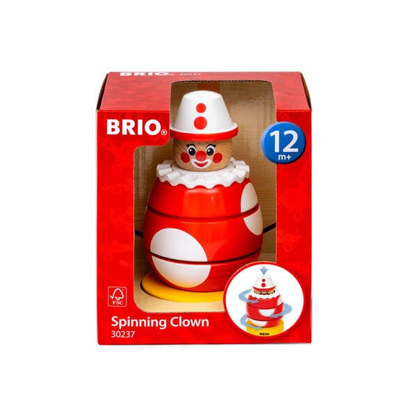 BRIO - 30237 Drück- & Dreh-Clown | Spielzeug für Kleinkinder ab 12 Monaten