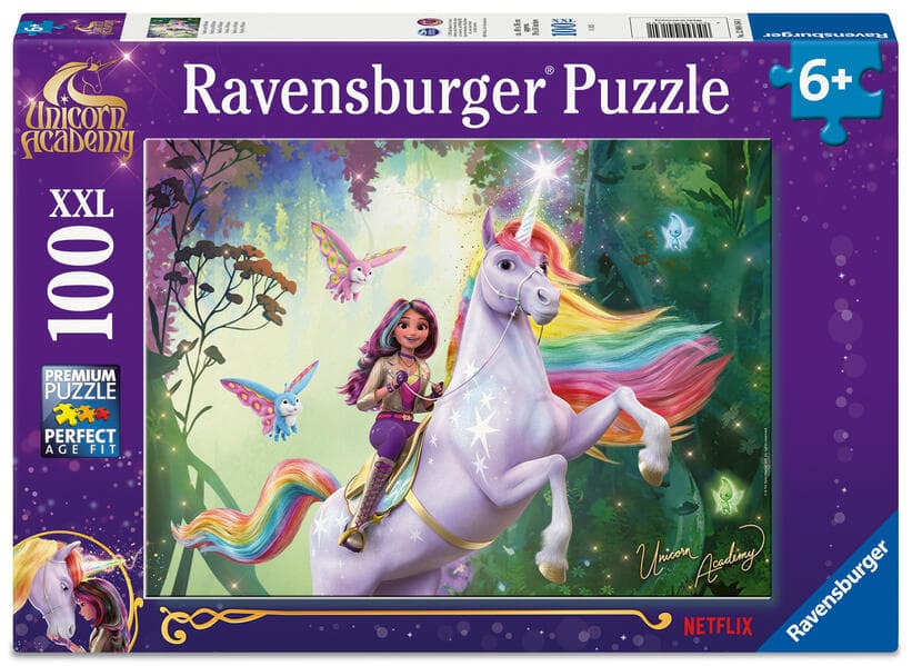 Children's puzzle 100 XXL Teile - Unicorn Academy - Sophia und Wildstar