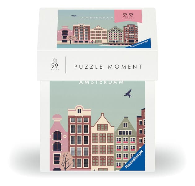 Ravensburger Puzzle 12001377 - Amsterdam - 99 Teile Puzzle Moment für Erwachsene und Kinder ab 14 Jahren