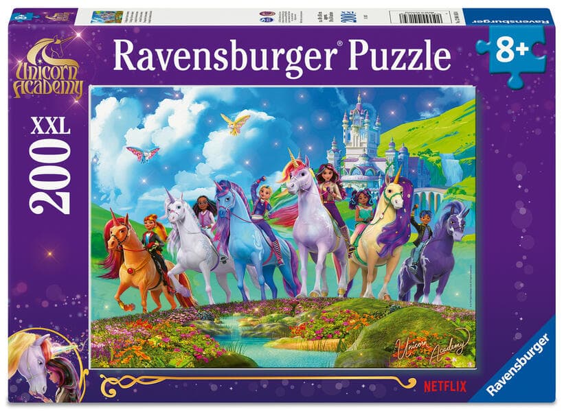 Children's puzzle 200 XXL Teile - Unicorn Academy - Die Magie der Unicorn Academy