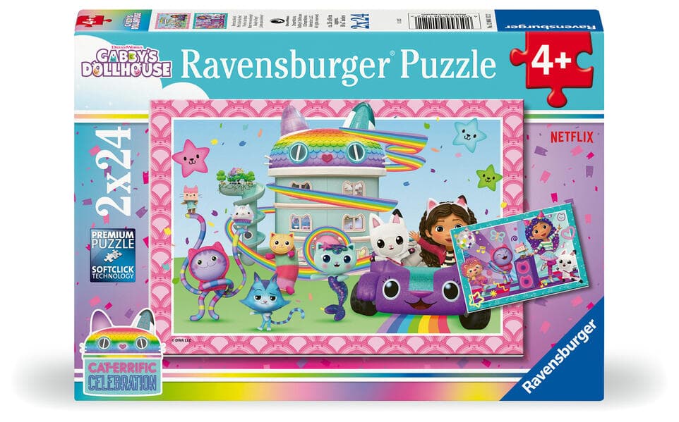 Children's puzzle 2x24 Teile - Gabby's Dollhouse - Bereit zu feiern!