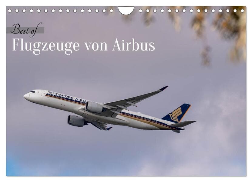 Flugzeuge von Airbus 2025 (Wandkalender 2025 DIN A4 quer), CALVENDO Monatskalender