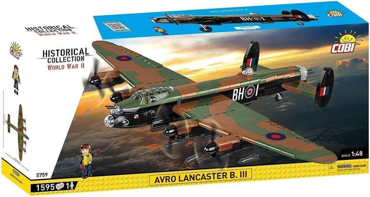 COBI Historical Collection 5759 - Avro Lancaster B.III, WWII, Bausatz 1:48, Bausatz 1595 Klemmbausteine