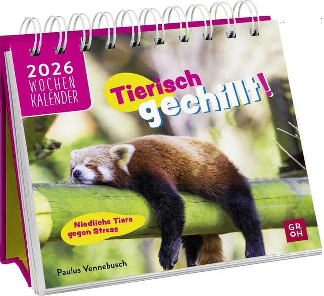 Mini-Wochenkalender 2026: Tierisch gechillt!