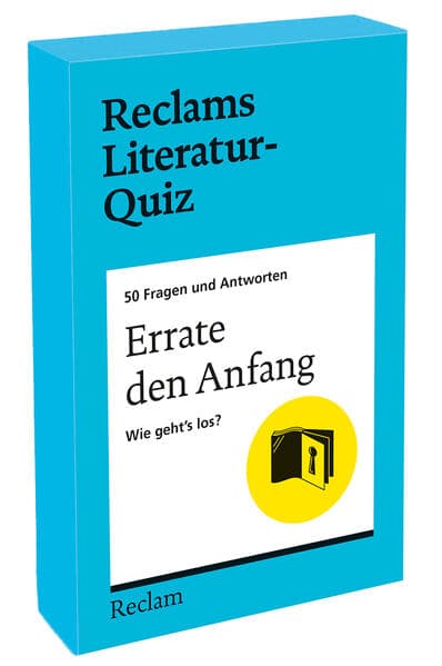 Errate den Anfang. Wie geht's los? 50 Fragen und Antworten für Büchermenschen