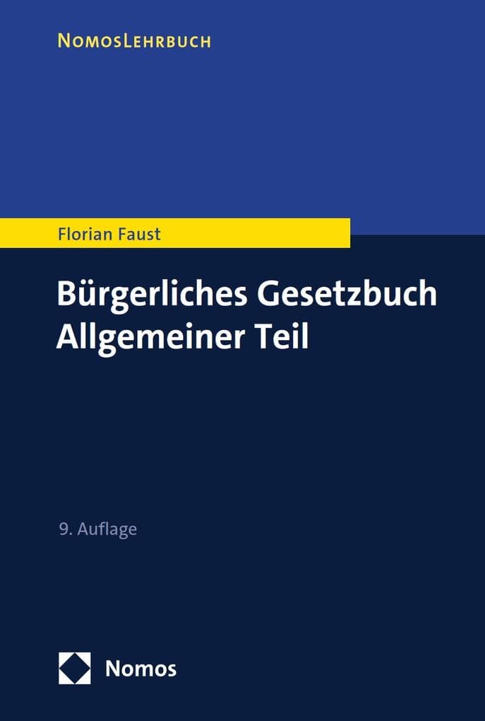 Bürgerliches Gesetzbuch Allgemeiner Teil