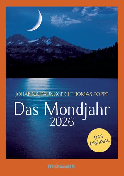 Das Mondjahr 2026 - s/w Taschenkalender