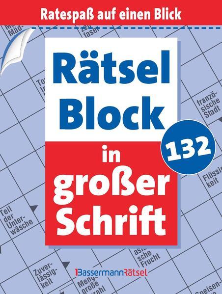 Rätselblock in großer Schrift 132