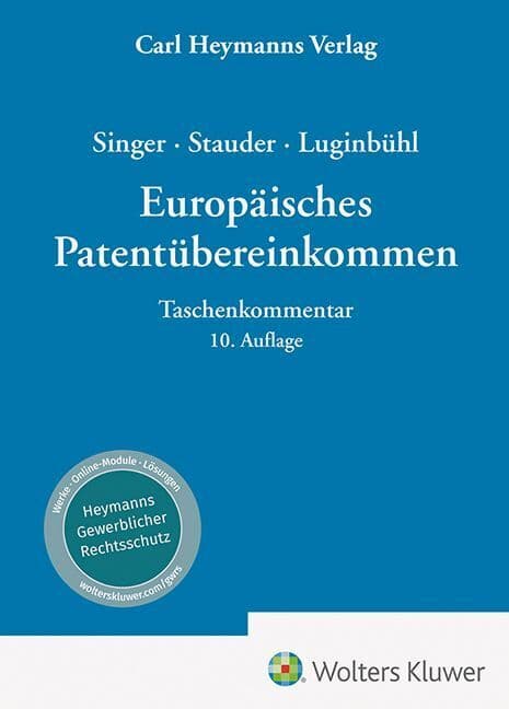 Europäisches Patentübereinkommen (EPÜ) - Kommentar