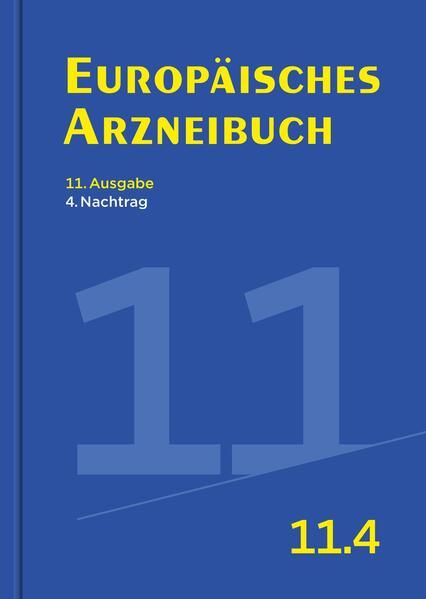 Europäisches Arzneibuch 11. Ausgabe, 4. Nachtrag