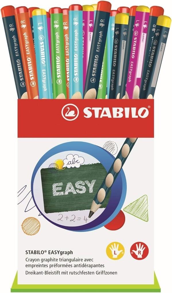 STABILO Bleistifte EASYgraph Dreikant HB für Links- und Rechtshänder in 8 Farben, 36er Set