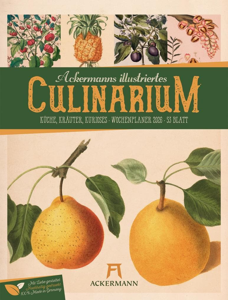 Culinarium - Küche, Kräuter, Kurioses - Vintage Wochenplaner Kalender 2026