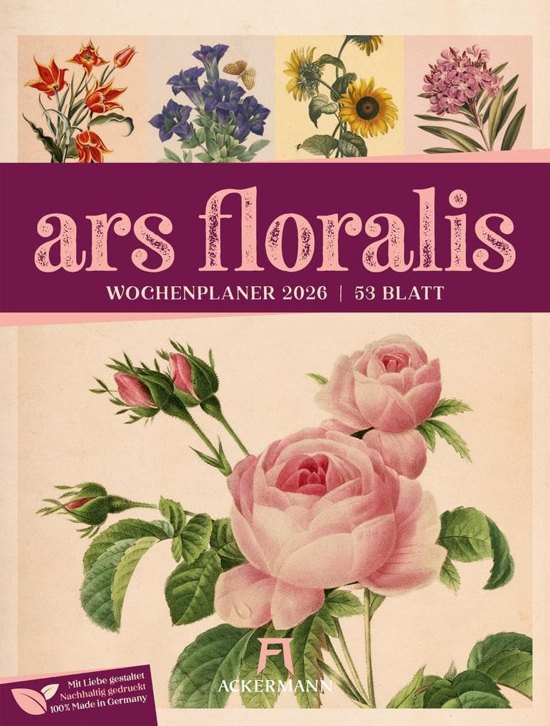 Ars Floralis - Vintage-Wochenplaner Kalender 2026