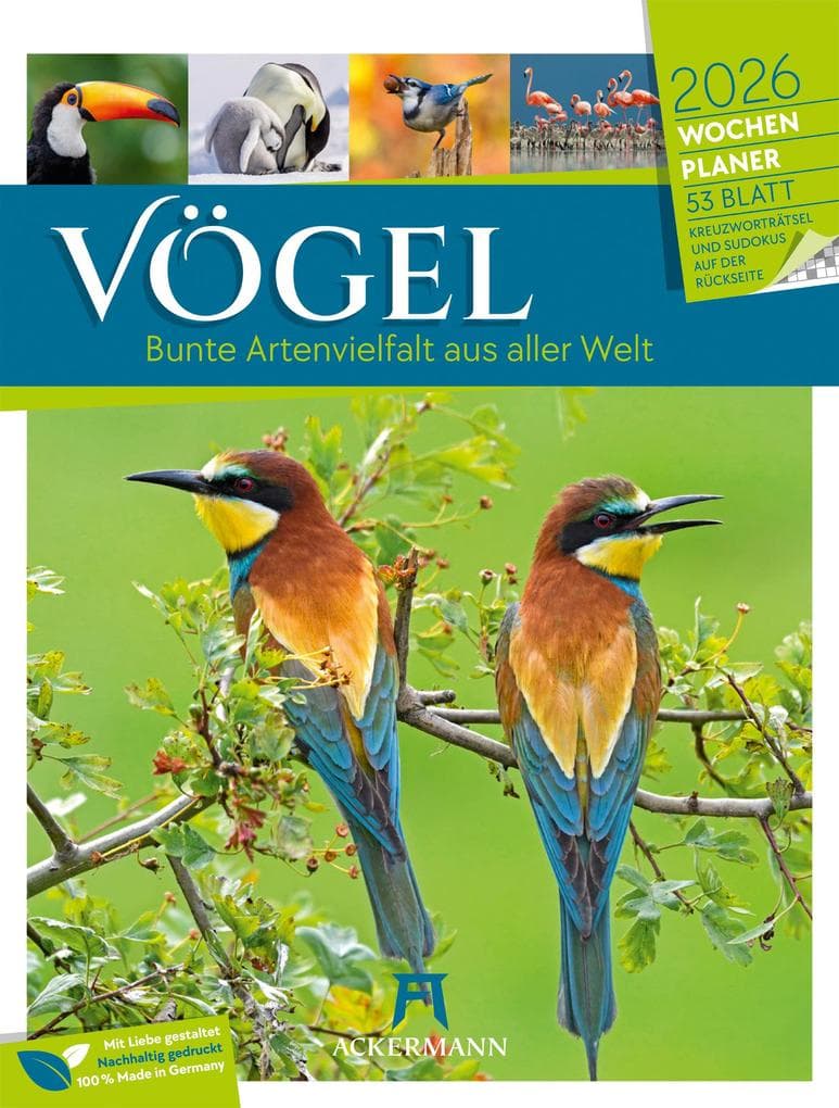 Vögel - Tier-Wochenplaner 2026