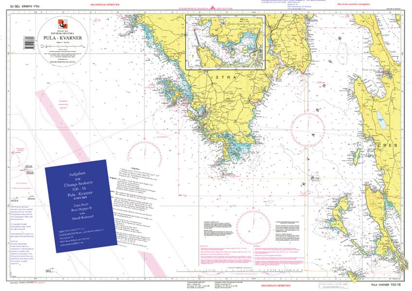 Übungs-Seekarte Pula - Kvarner 100-16