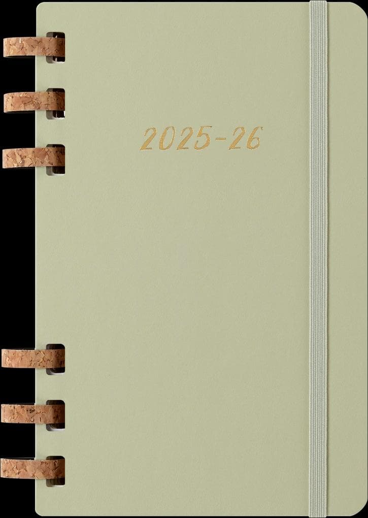 Moleskine 12 Monate Studienplaner mit Spiralbindung 2026, L/A5, Fester Einband, Kiwi