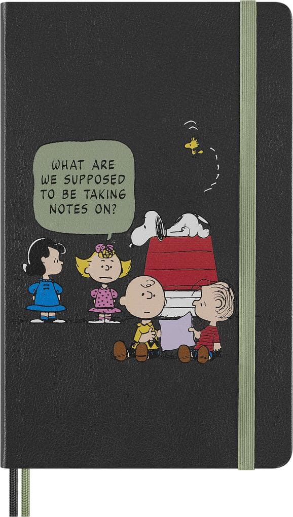 Moleskine Peanuts Gruppe Notizbuch limitierte Ausgabe, L/A5, liniert, fester Einband, Grau