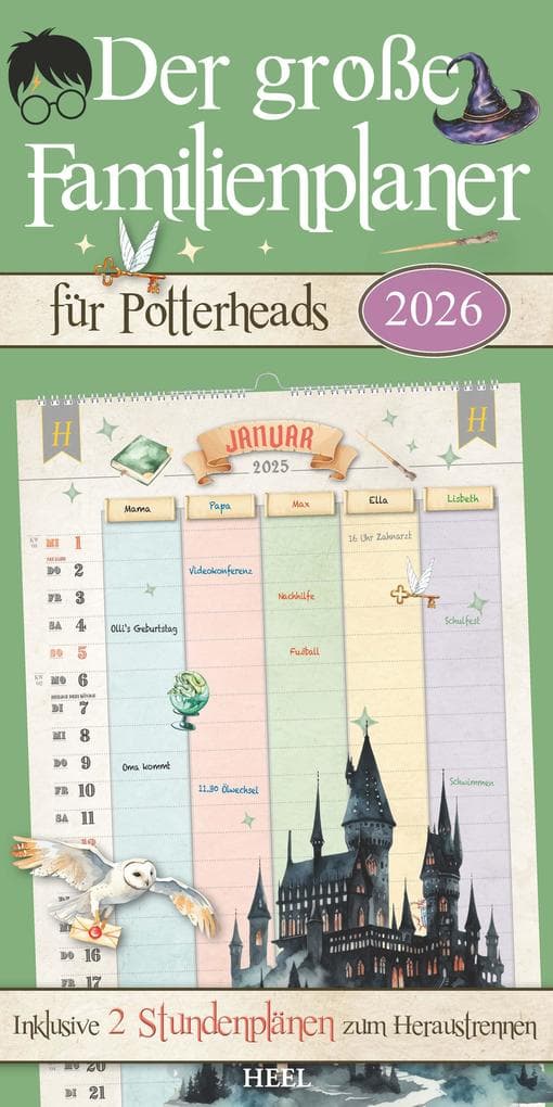 Der große Familienplaner für Potterheads. Kalender 2026