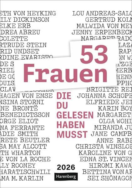 53 Frauen, die du gelesen haben musst Wochen-Kulturkalender 2026