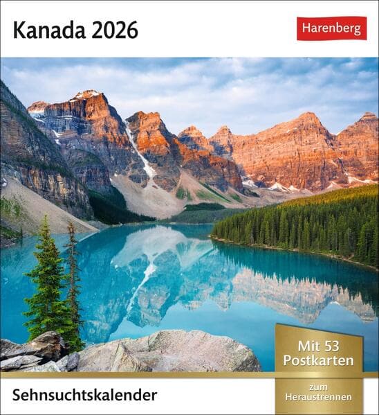 Kanada Sehnsuchtskalender 2026 - Wochenkalender mit 53 Postkarten