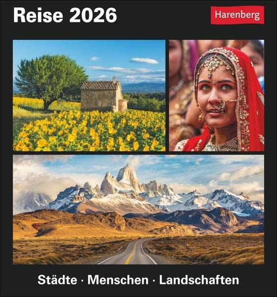 Reise Tagesabreißkalender 2026 - Kulturkalender - Städte, Menschen, Landschaften