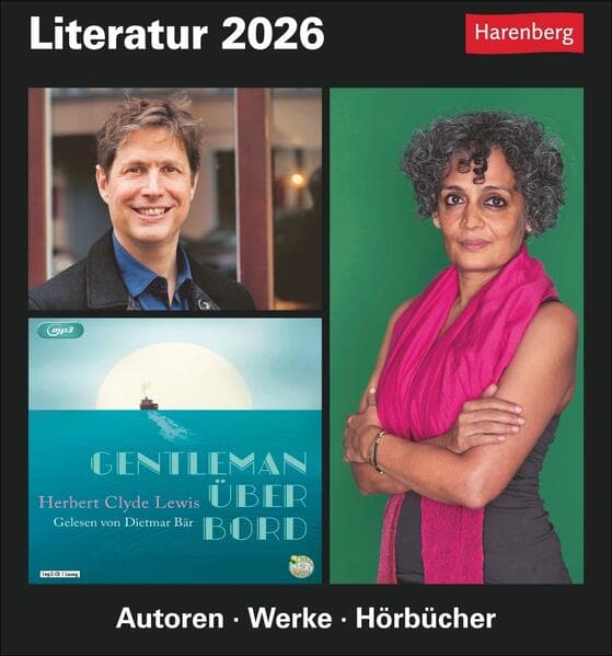 Literatur Tagesabreißkalender 2026 - Kulturkalender - Autoren, Werke, Hörbücher