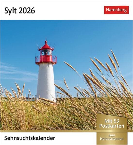 Sylt Sehnsuchtskalender 2026 - Wochenkalender mit 53 Postkarten