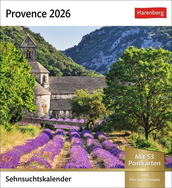 Provence Sehnsuchtskalender 2026 - Wochenkalender mit 53 Postkarten