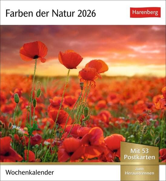 Farben der Natur Postkartenkalender 2026 - Wochenkalender mit 53 Postkarten