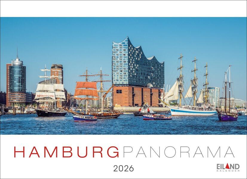 Hamburg Panorama Postkartenkalender 2026