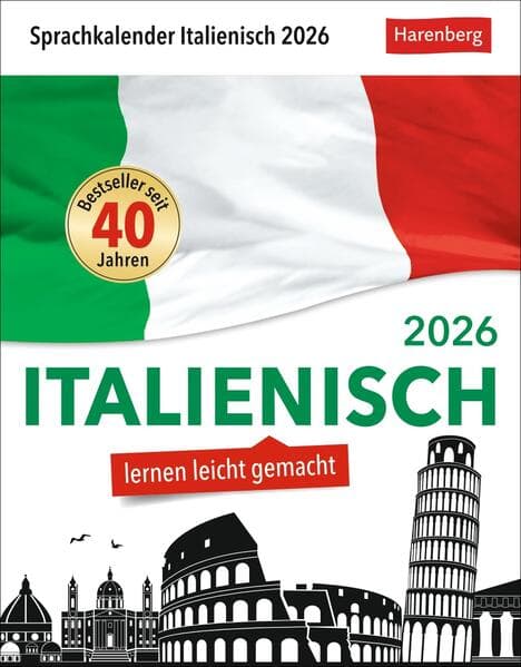 Italienisch Sprachkalender 2026 - Italienisch lernen leicht gemacht - Tagesabreißkalender