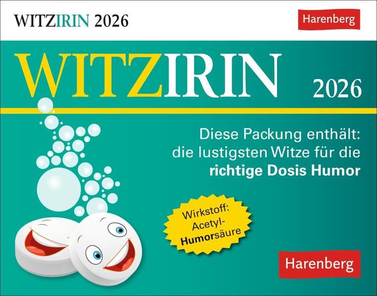 Witzirin Tagesabreißkalender 2026 - Diese Packung enthält: die lustigsten Witze für die tägliche Dosis Humor