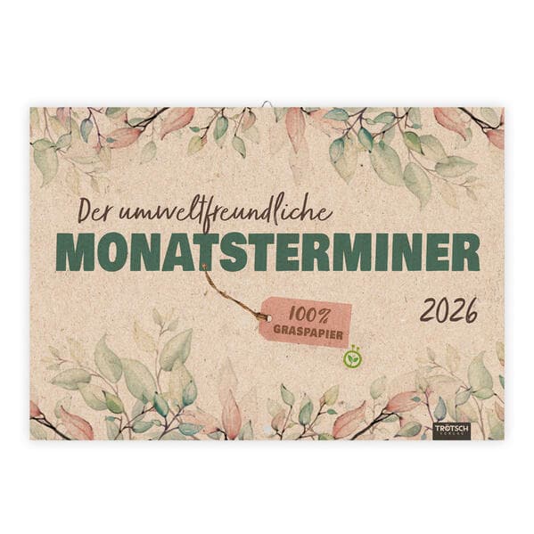 Trötsch Der umweltfreundliche Monatsterminer 2026