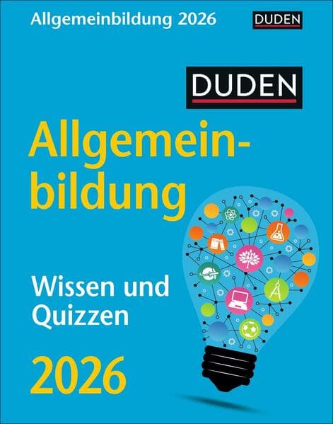 Duden Allgemeinbildung Tagesabreißkalender 2026 - Wissen und Quizzen