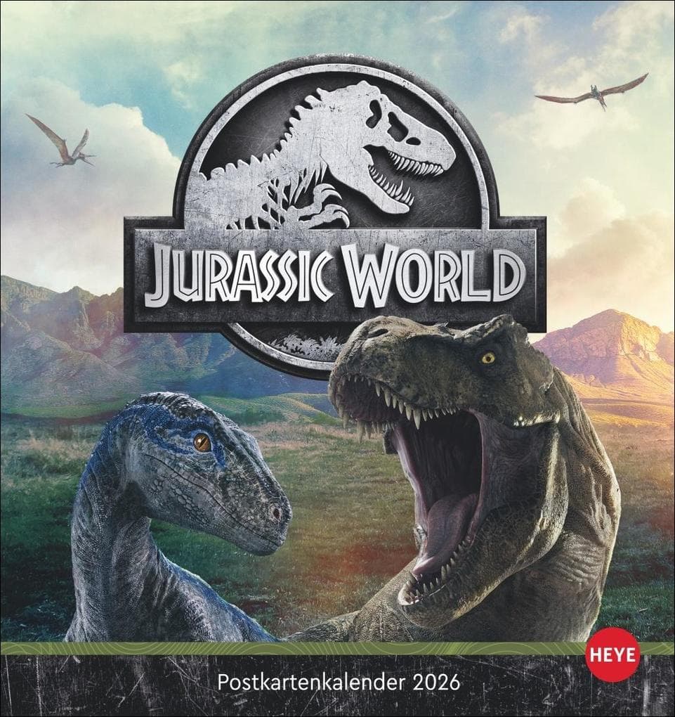 Jurassic World Postkartenkalender 2026