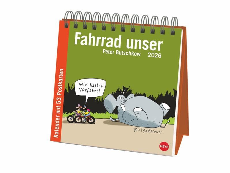 Peter Butschkow: Fahrrad unser Premium-Postkartenkalender 2026