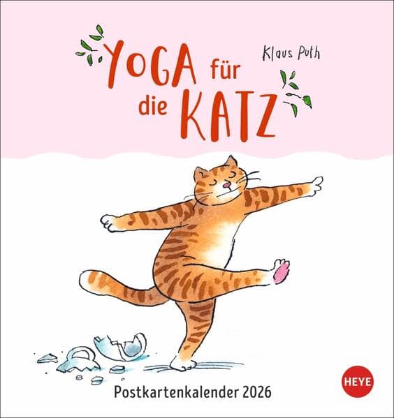 Puth Yoga für die Katz Postkartenkalender 2026