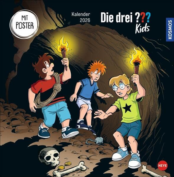 Die drei ??? Kids Broschurkalender 2026