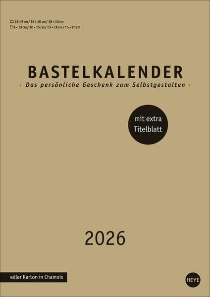 Premium-Bastelkalender gold A4 2026