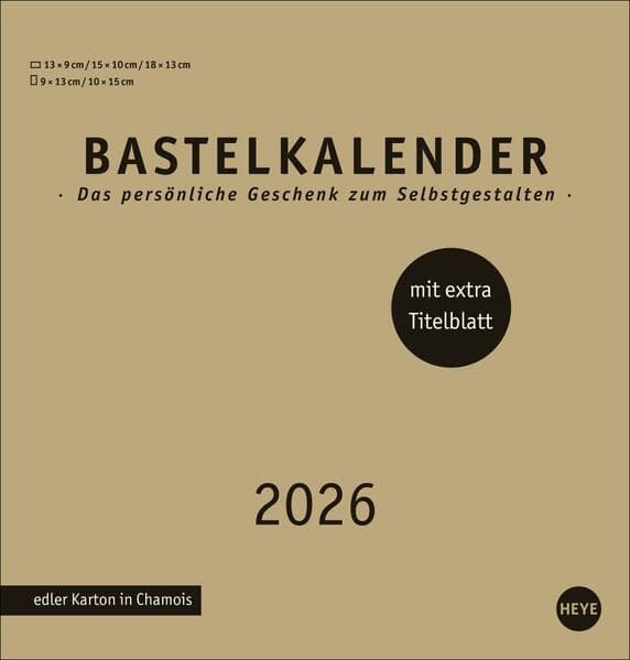 Premium-Bastelkalender gold mittel 2026