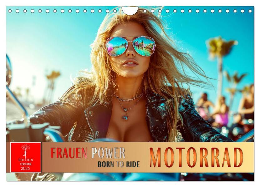 Frauen Power Motorrad (Wandkalender 2026 DIN A4 quer), CALVENDO Monatskalender