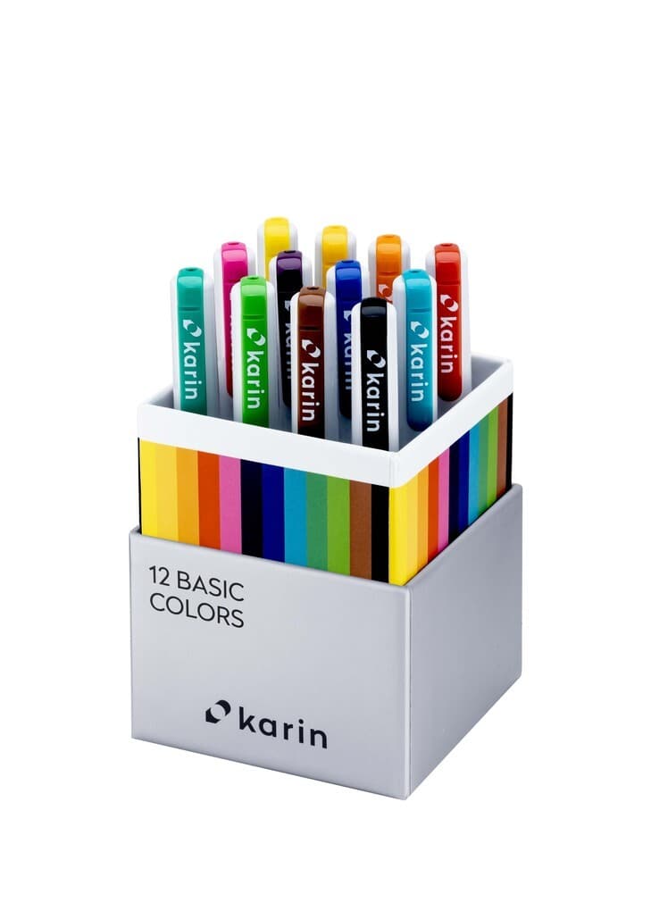 KARIN Marker Realbrush PRO Basic Colors, 12er Pinsel Set