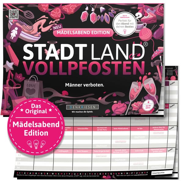 DENKRIESEN - STADT LAND VOLLPFOSTEN® - MÄDELSABEND EDITION "Männer verboten." - A4