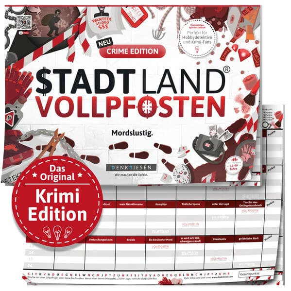 DENKRIESEN - STADT LAND VOLLPFOSTEN® - CRIME EDITION "Mordslustig." - A4