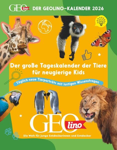 Der große Tageskalender der Tiere für neugierige Kids