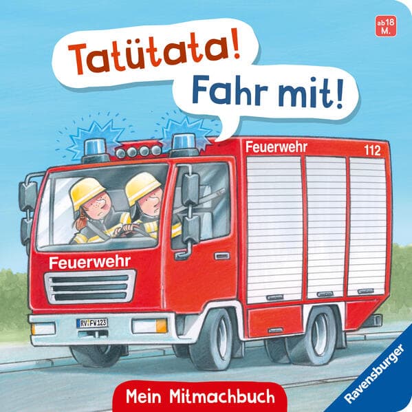 Komm, hilf mit! Mein Feuerwehr-Mitmachbuch: Spielbuch, Vorlesebuch für Kinder ab 18 Monaten