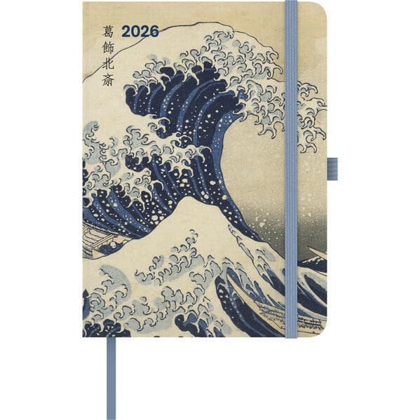 Hokusai 2026 - Buchkalender - Taschenkalender - Kunstkalender - 16x22