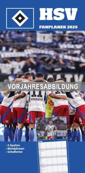 Hamburger SV 2026 - Fanplaner - Fußball-Kalender - Fan-Kalender - 22x45 - Sport